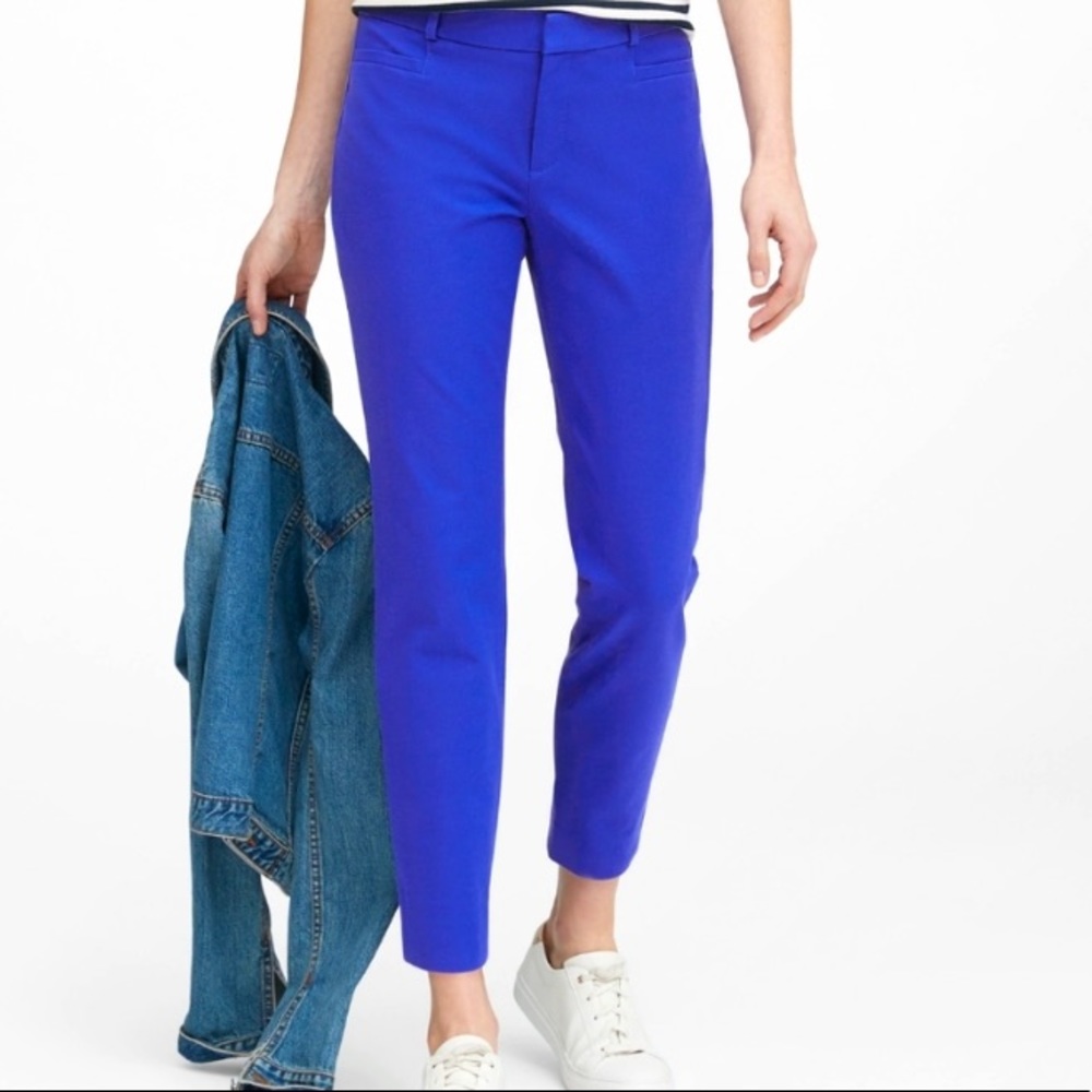 Banana Republic Sloan Crop Pants Royal Blue 4P